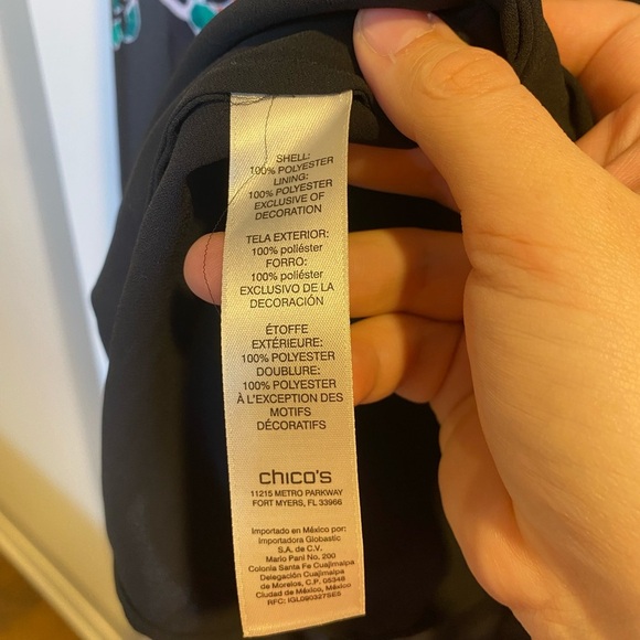 Chicos Long Bohemian Bouquet Top Size XL - Picture 7 of 8